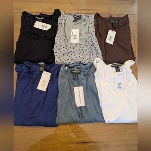 Women's Streetwear Society Long sleeve Scoop Neck Shirt qty 6 Shirts Size M NWT